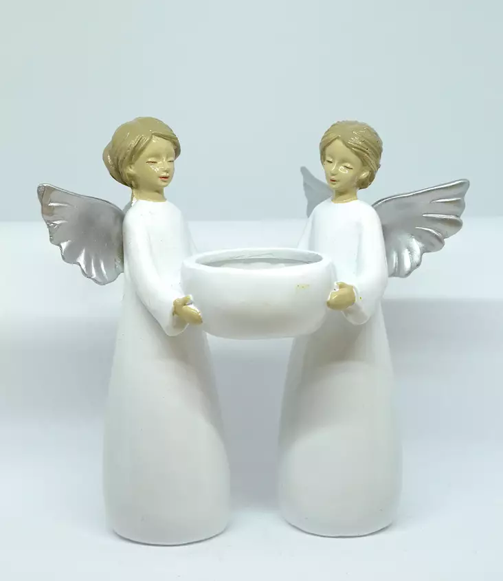 Kahden enkelin tuikkuastia - Koriste-esineet - 046311112360 - 1