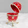 Emali/kultarasia Fabergé punainen - Emalimunat - 5017224431812 - 2
