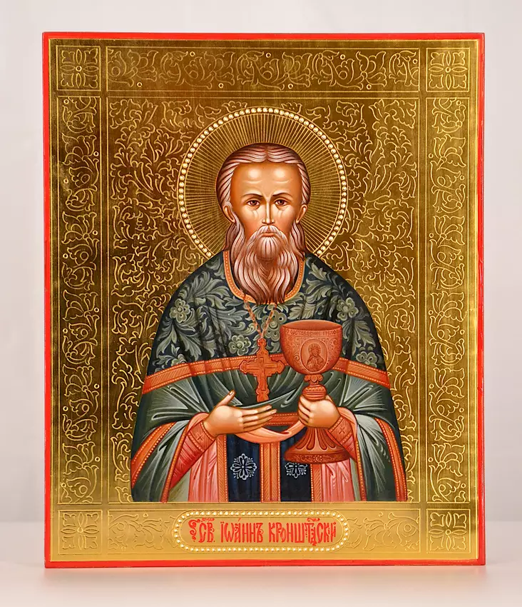 Pyhä Johannes Kronstadilainen - Maalatut Kristus & Jumalanäiti-ikonit - 242092 - 1