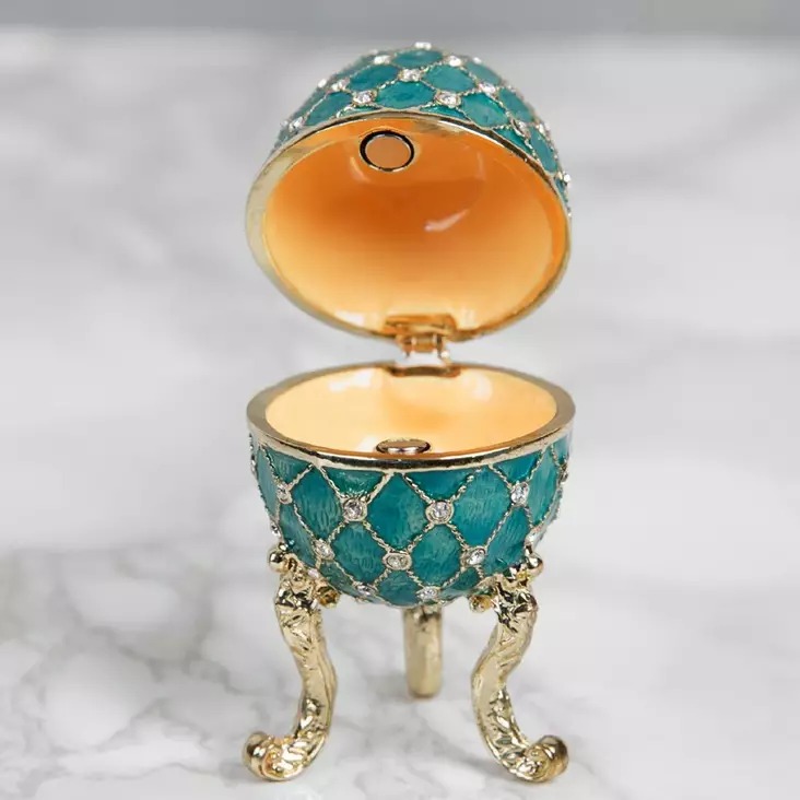 Emali/kultarasia Fabergé vihreä - Emalimunat - 5017224649835 - 1