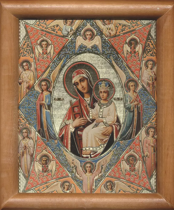 Jumalanäiti Palamaton pensas - Painetut Kristus ja Jumalanäiti-ikonit - 8720251455 - 1