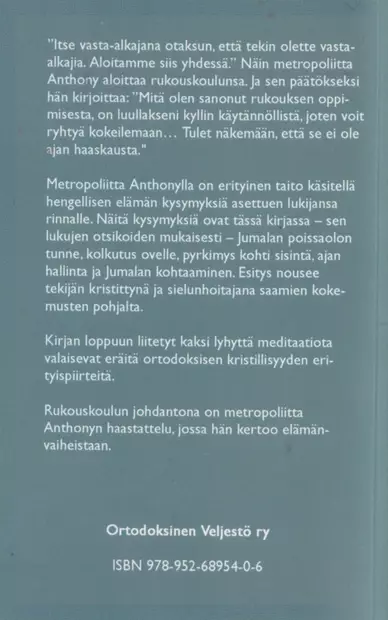 Rukouskoulu - Sielunhoito-kirjat - 9789526895406 - 2