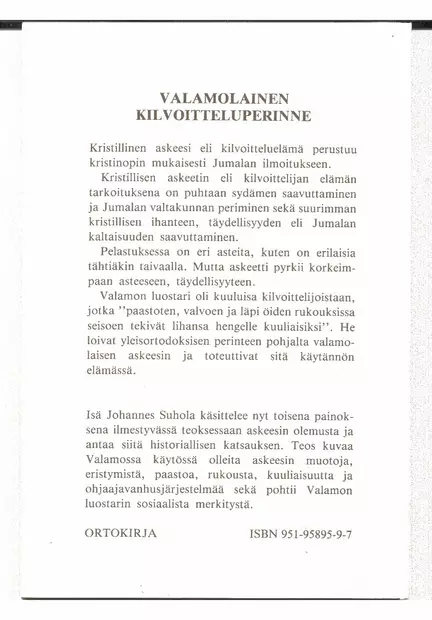 Askeesi ja sen ilmenemismuodot Valamossa - Askeettinen kirjallisuus - 9519589597 - 3