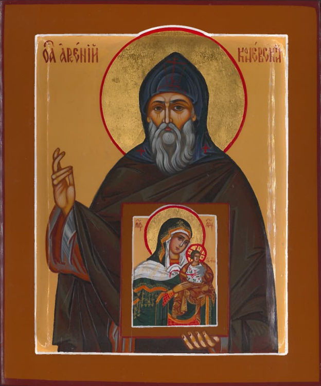 Pyhittäjä Arseni Konevitsalainen - Käsinmaalatut Pyhien ikonit - 120820241217 - 1