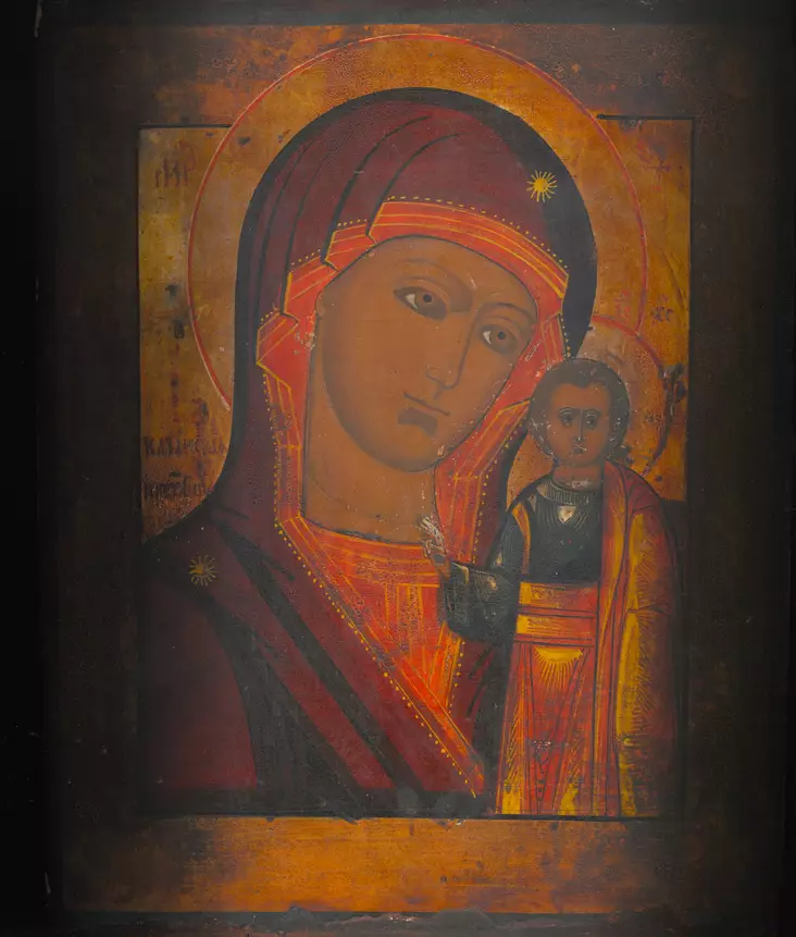 Kazanin Jumalanäiti - Antiikki Kristus ja Jumalanäiti-ikonit - 030320251357 - 1