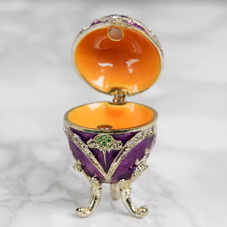 Emali/kultarasia Fabergé lila - Emalimunat - 5017224431768 - 1