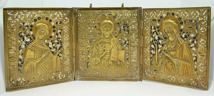 Deisis valitut pyhät - Kristus ja Jumalanäiti metalli-ikonit - 1601202219 - 1