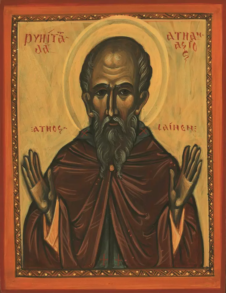Pyhittäjä Athanasios Athosvuorelainen - Valamossa valmistetut Pyhien ikonit - 200420231009 - 1