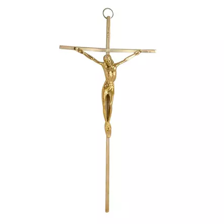 Seinäristi "ristiinnaulittu" pronssi - Ristit ja korut - 1505249895B - 1