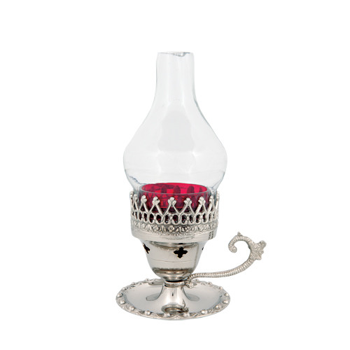 Pöytälampukka lasilla nikkeli - Lampukat - 1505241196N - 1